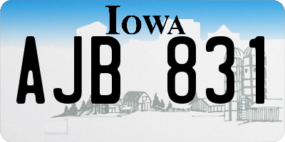 IA license plate AJB831