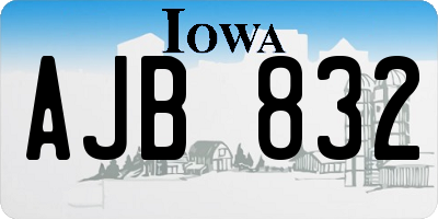 IA license plate AJB832
