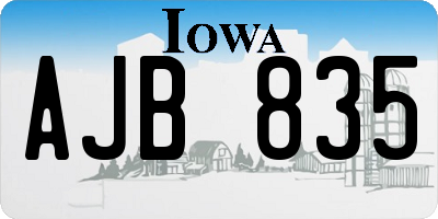 IA license plate AJB835