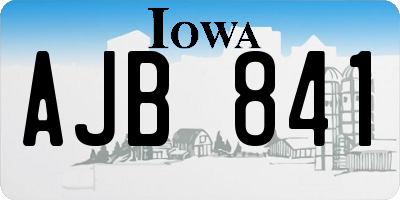 IA license plate AJB841