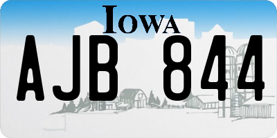IA license plate AJB844