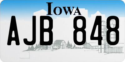 IA license plate AJB848