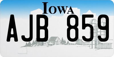 IA license plate AJB859