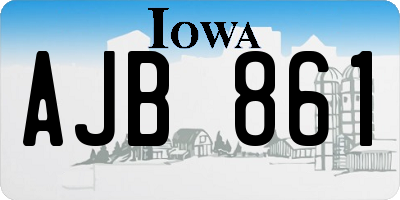 IA license plate AJB861