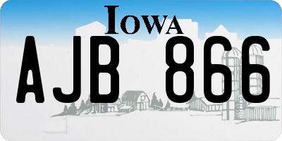 IA license plate AJB866