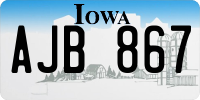 IA license plate AJB867