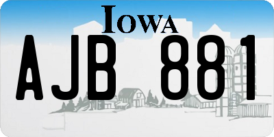 IA license plate AJB881