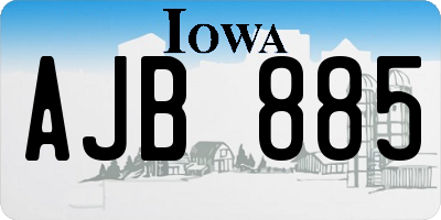 IA license plate AJB885