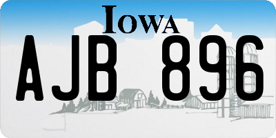 IA license plate AJB896