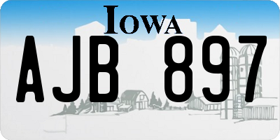 IA license plate AJB897