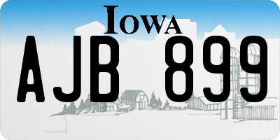 IA license plate AJB899