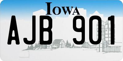 IA license plate AJB901