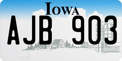 IA license plate AJB903