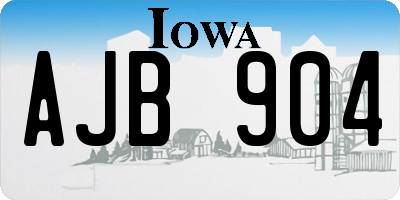 IA license plate AJB904