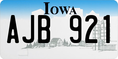 IA license plate AJB921