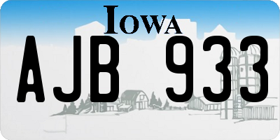 IA license plate AJB933