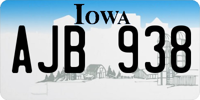 IA license plate AJB938