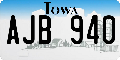 IA license plate AJB940