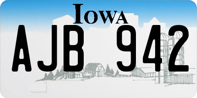 IA license plate AJB942
