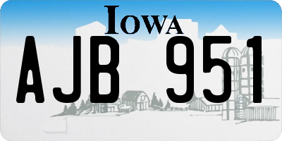 IA license plate AJB951