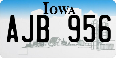 IA license plate AJB956
