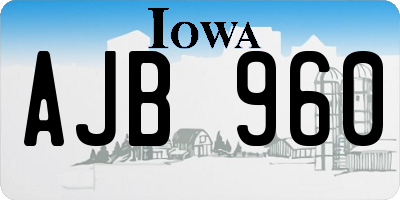 IA license plate AJB960
