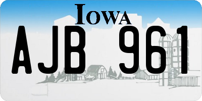 IA license plate AJB961