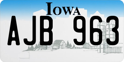 IA license plate AJB963