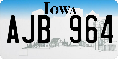 IA license plate AJB964