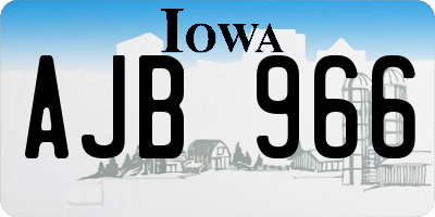 IA license plate AJB966