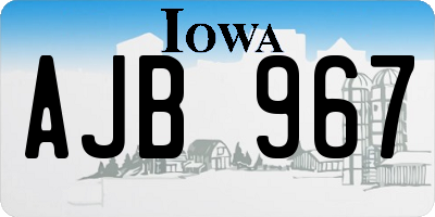 IA license plate AJB967