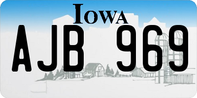 IA license plate AJB969