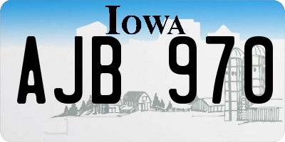 IA license plate AJB970