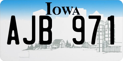 IA license plate AJB971