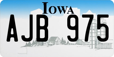 IA license plate AJB975