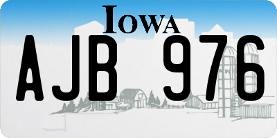 IA license plate AJB976