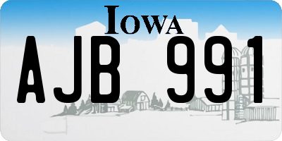 IA license plate AJB991