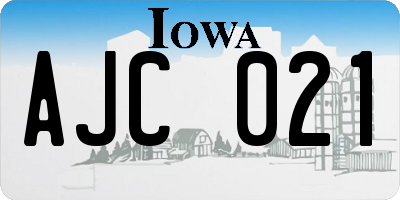 IA license plate AJC021
