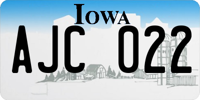 IA license plate AJC022