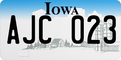 IA license plate AJC023