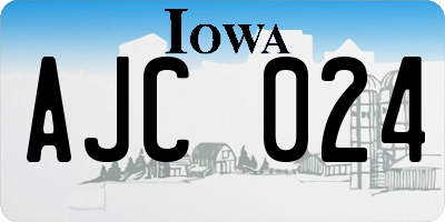 IA license plate AJC024