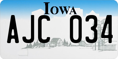 IA license plate AJC034