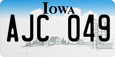 IA license plate AJC049