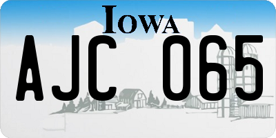IA license plate AJC065