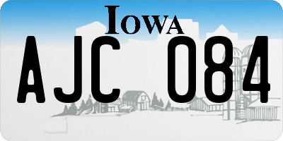 IA license plate AJC084