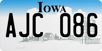 IA license plate AJC086