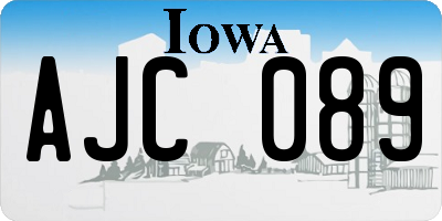 IA license plate AJC089