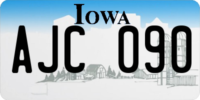 IA license plate AJC090