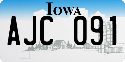 IA license plate AJC091