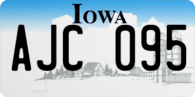IA license plate AJC095
